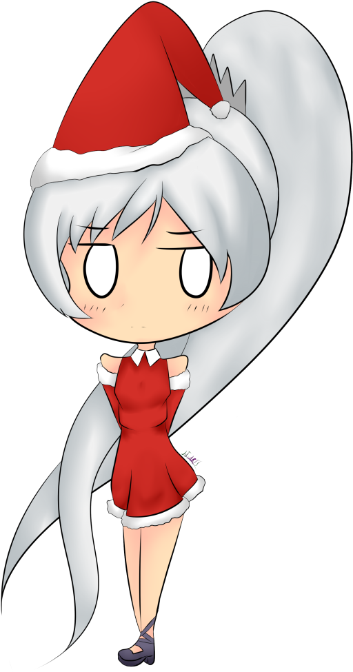 Rwby Chibi Christmas - Weiss Schnee (1280x1280), Png Download
