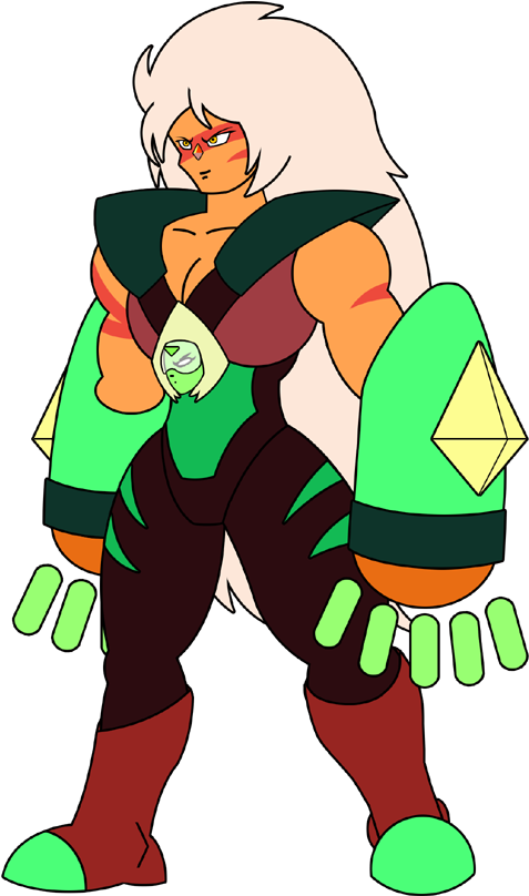 Fictional Character Clip Art Male Human Behavior - Steven Universe Jasper And Peridot Fusion (559x850), Png Download