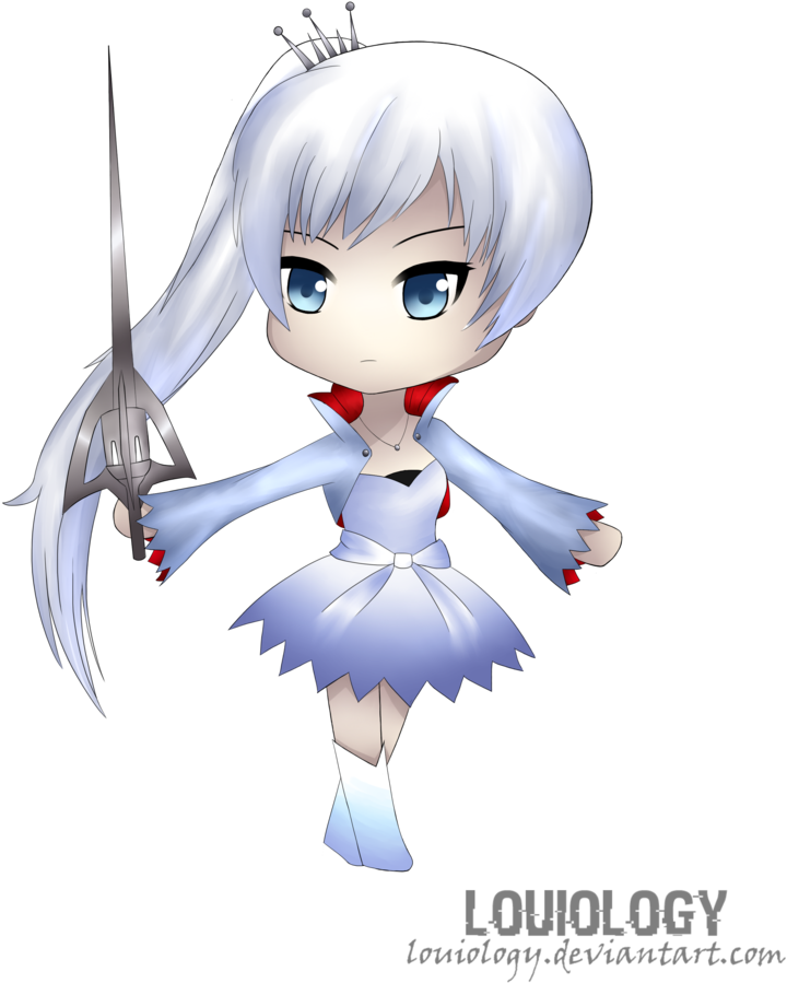 Weiss Schnee Chibi By Louiology - Weiss From Rwby Chibi (800x1013), Png Download