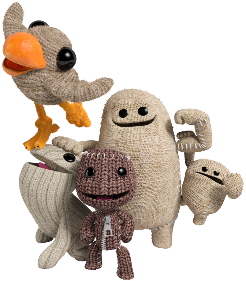 Sackboy Is Back Bringing His Friends To Play, Create - Little Big Planet 3 Characters (550x629), Png Download