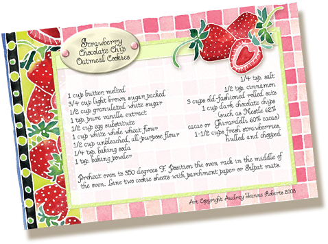 Strawberry Clip Art, Recipe Card, Strawberry Chocolate - Recipe Card Clip Art (504x360), Png Download