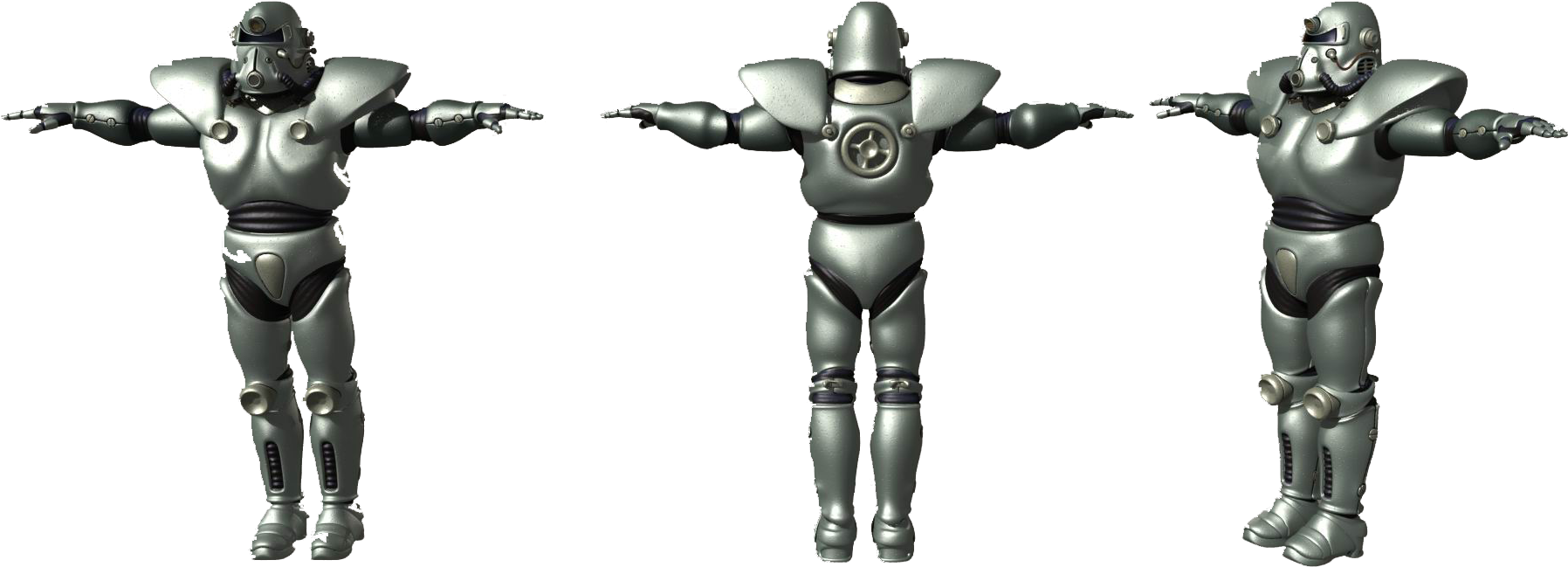 Vb Power Armor Ca1 - 3 T 51b Power Armor (1795x696), Png Download