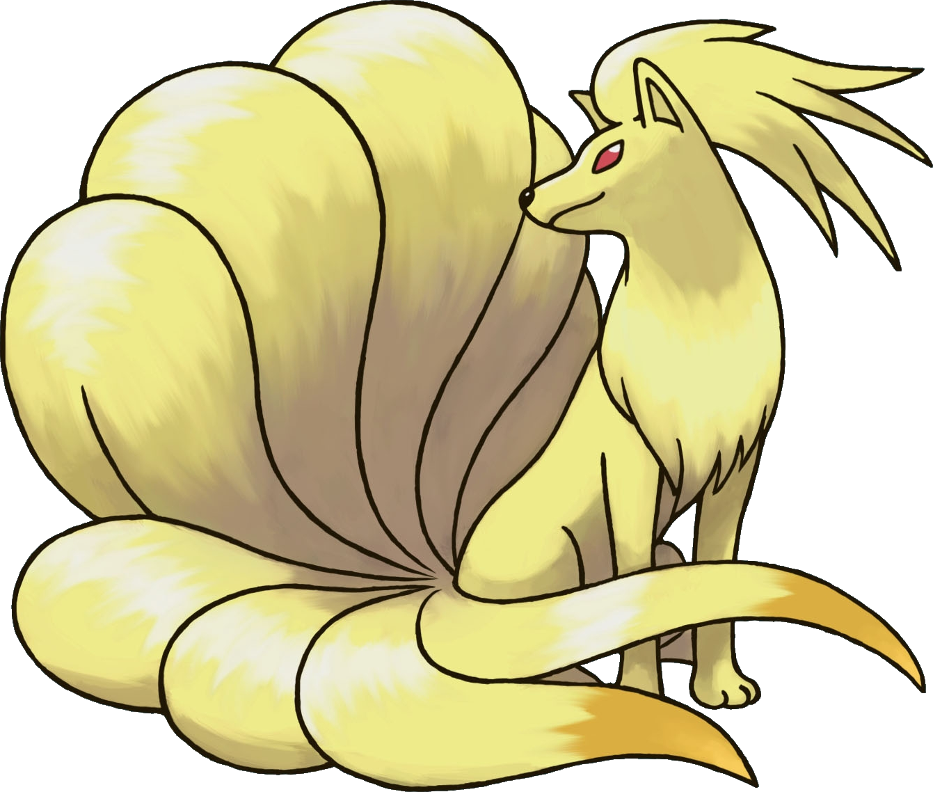 038ninetales Pokemon Mystery Dungeon Red And Blue Rescue - Cat O Nine Tails Pokemon (1341x1138), Png Download