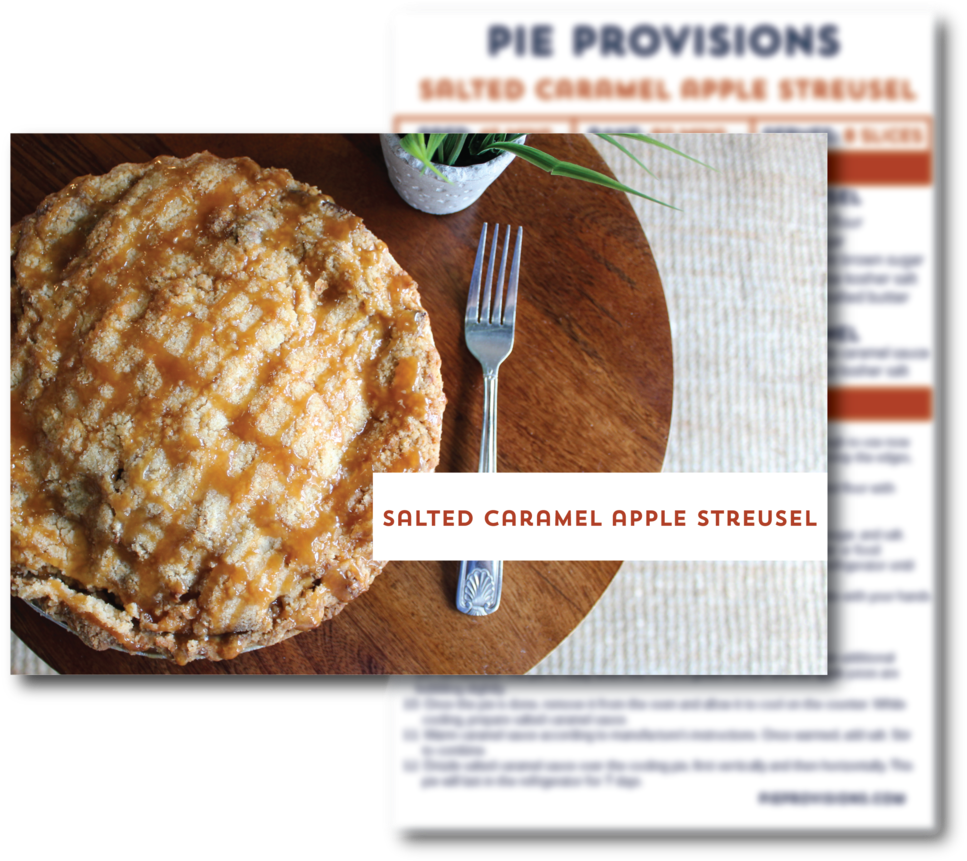 Salted Caramel Apple Streusel Recipe Card - Mince Pie (1024x970), Png Download