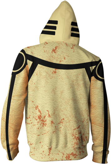 Naruto Nine Tails Chakra Zip Up Hoodie - Kurama (458x600), Png Download