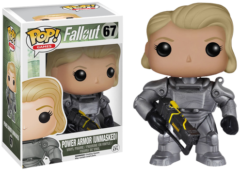 Female Power Armor Unmasked Pop Vinyl Figure - Pop Vinyl Fallout 4 Power Armor (500x359), Png Download
