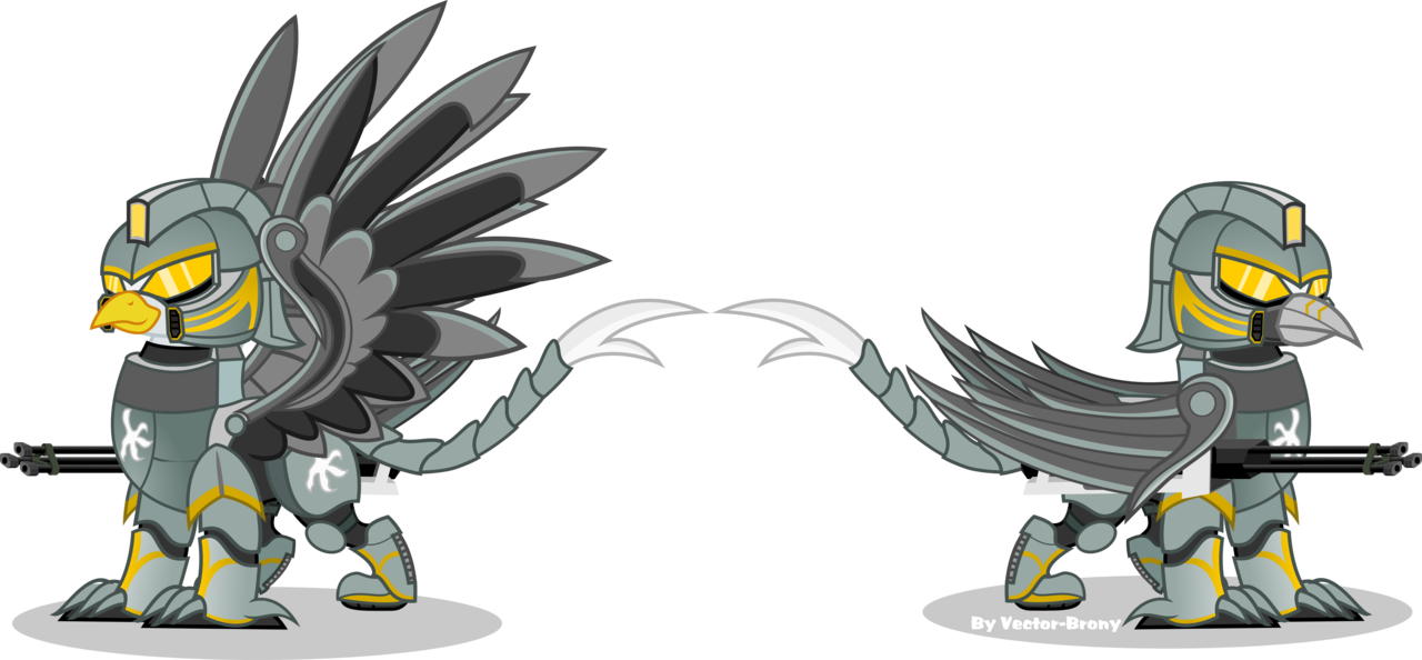 Absurd Res, Armor, Artist - Fallout Equestria Griffon Power Armor (1280x594), Png Download