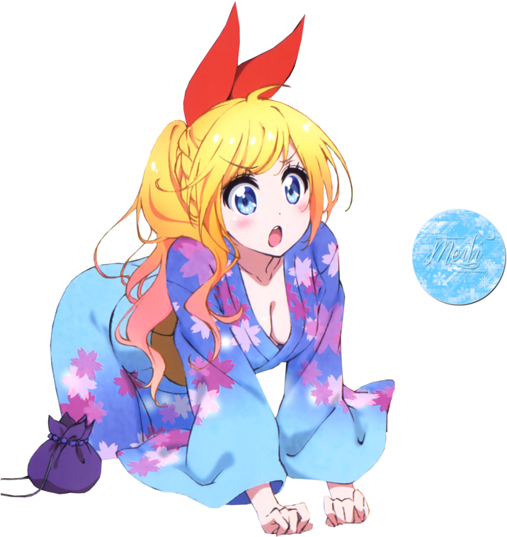 Nisekoi Marika, Chitoge And Onodera Render By Meilichan15 - Kosaki And Chitoge Render (800x869), Png Download