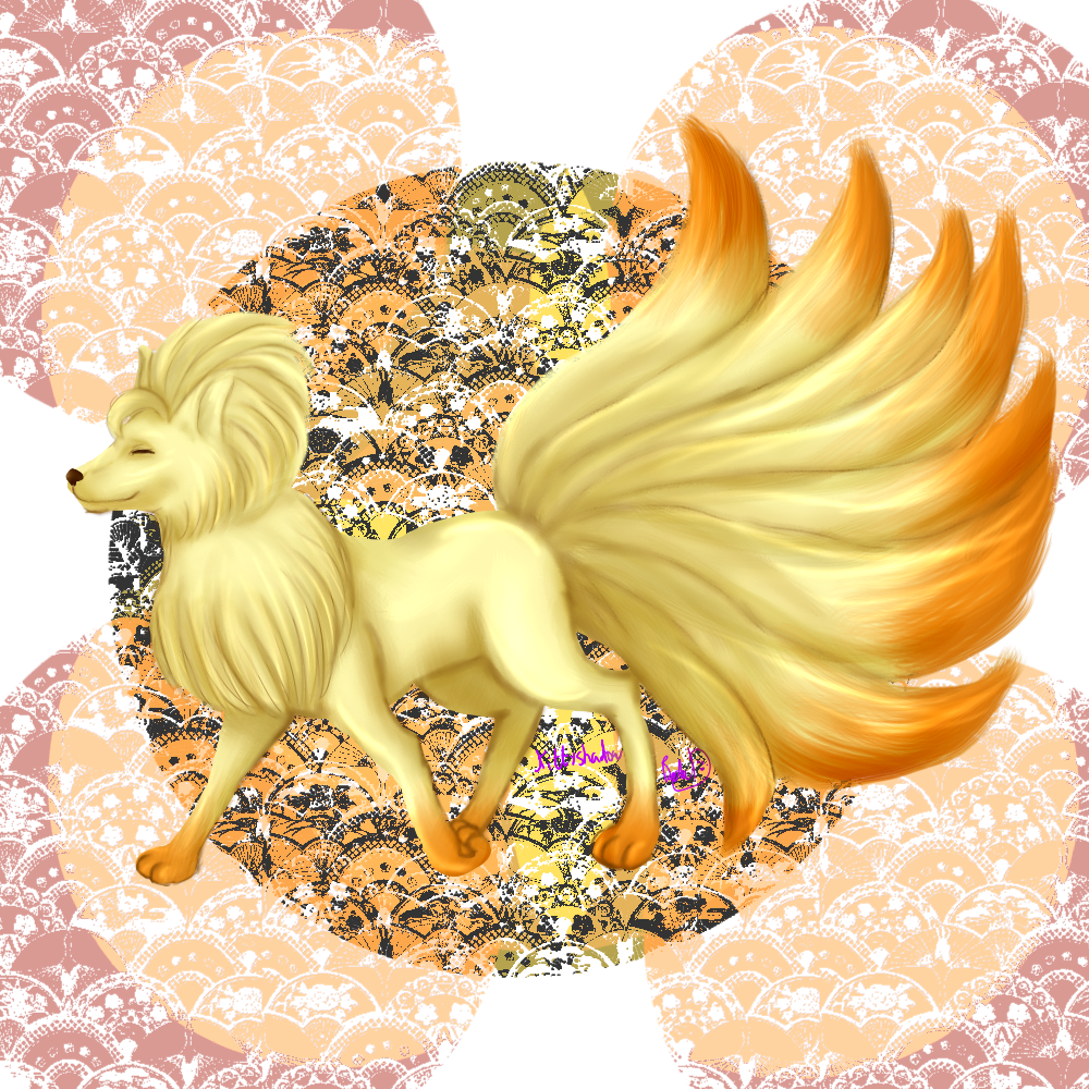 Ninetails - Anime (1000x1000), Png Download