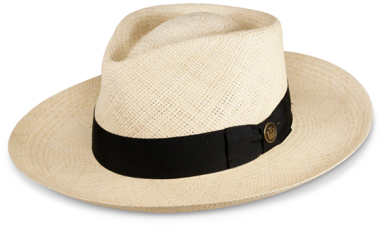 A Heritage Straw Fedora, "the Don" From - Chapeu Panama Aba Larga (600x600), Png Download