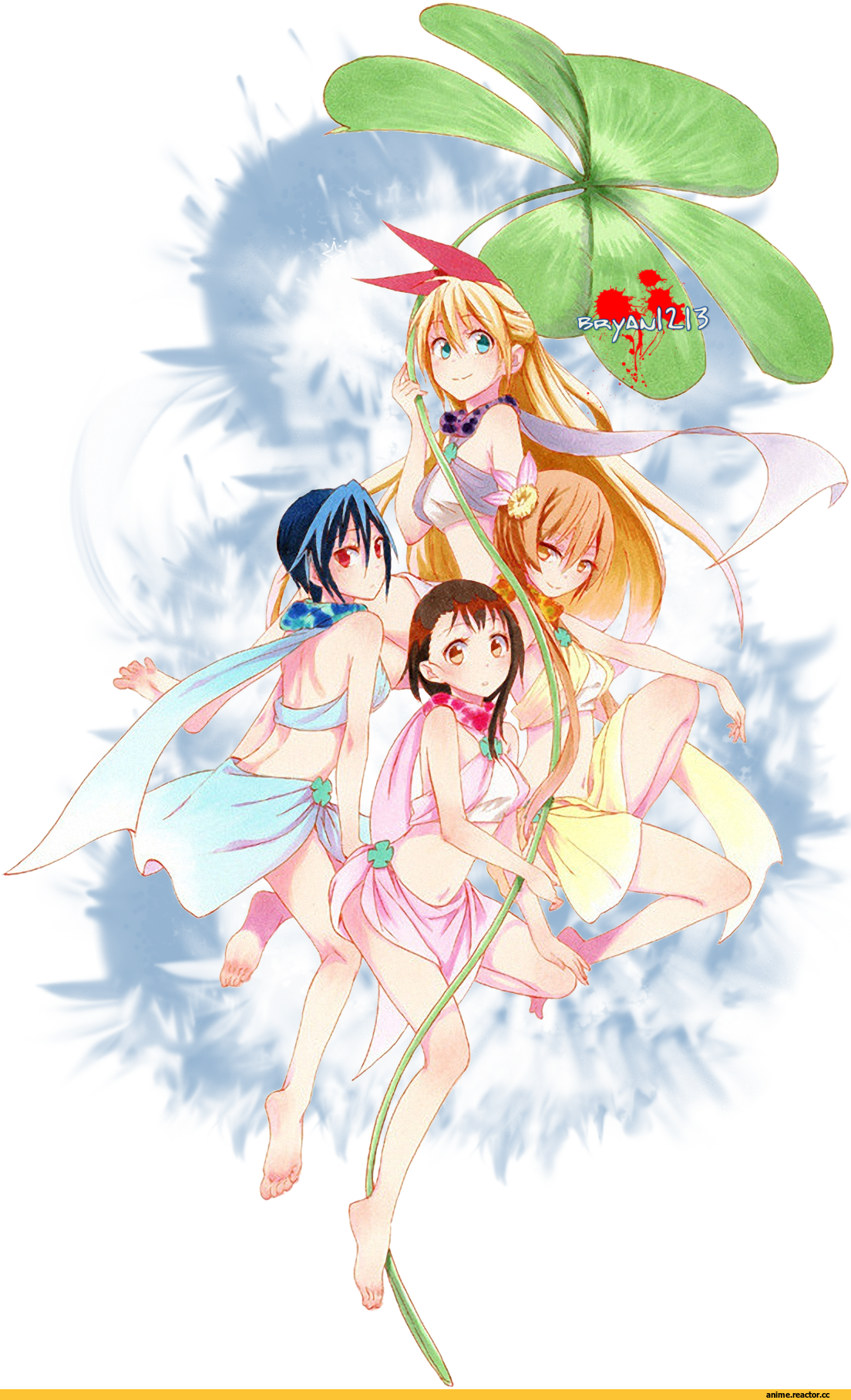 Marika Onodera Nisekoi Chitoge And Tsugumi Read High - Nisekoi (1104x1817), Png Download