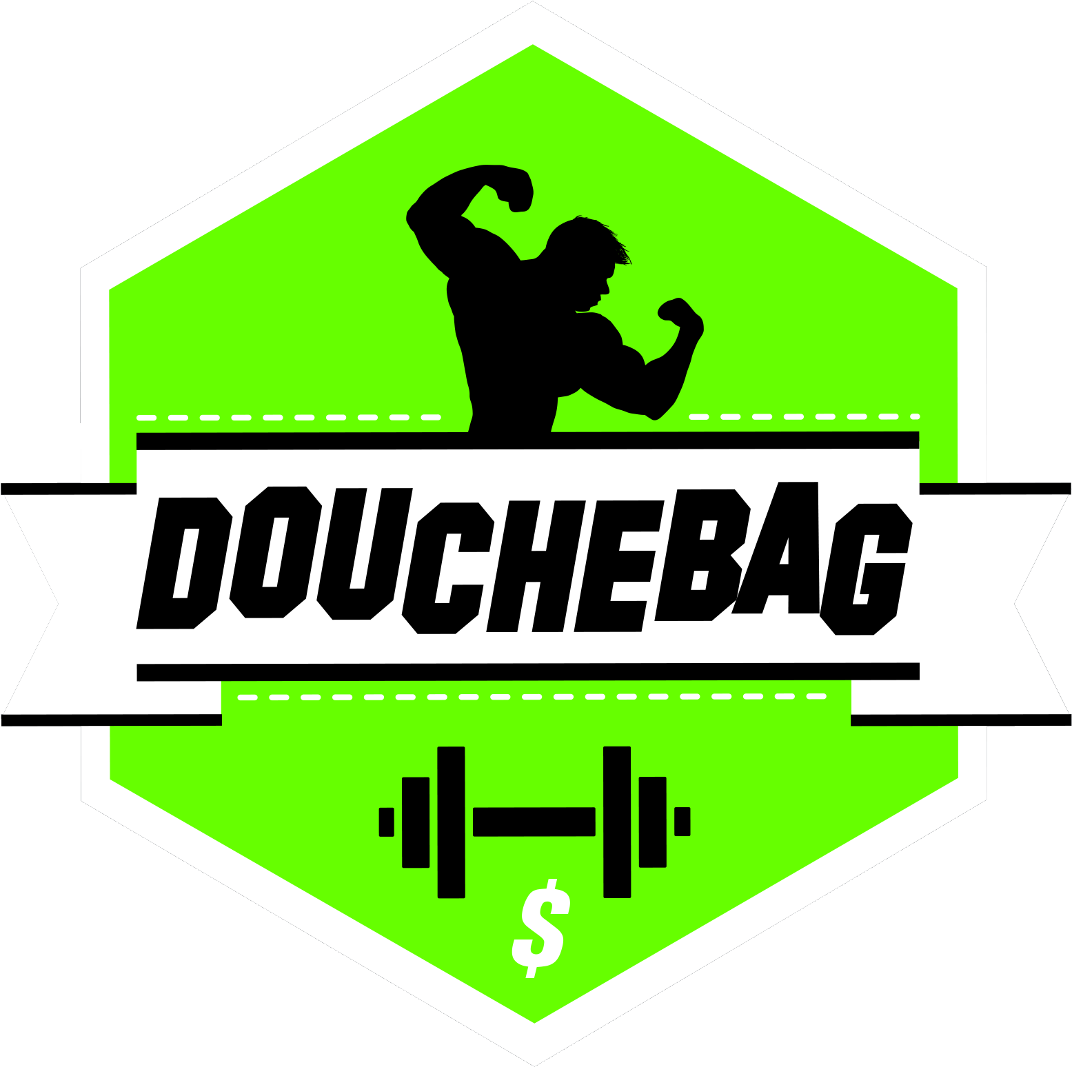 Douchebag App - Stickalz Llc Bodybuilder Gym Decor Vinyl Wall Art Decal (1665x1611), Png Download