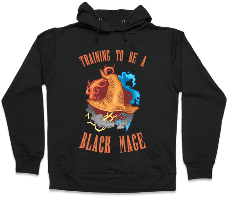 Training To Be A Black Mage Hooded Sweatshirt - Read Books And Be Happy Hoodie: Funny Hoodie From Lookhuman. (484x484), Png Download