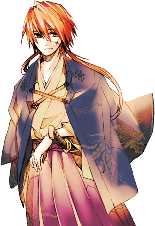 Yorokobi Kenshin - Cgi Anime Samurai Guy (379x470), Png Download