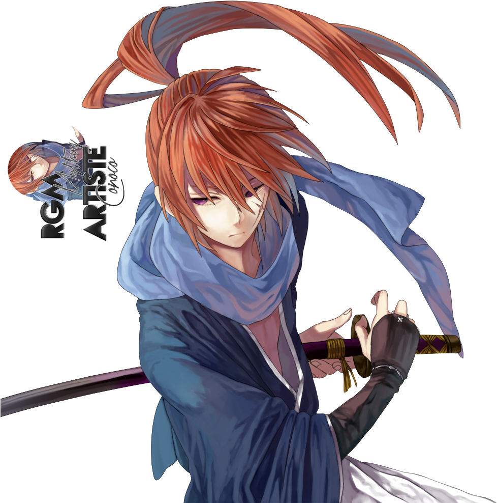 Samurai X Kenshi Himura (500x500), Png Download
