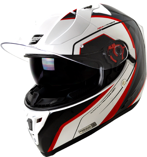 Motorcycle Helmet - Spirit Seca Red (650x536), Png Download
