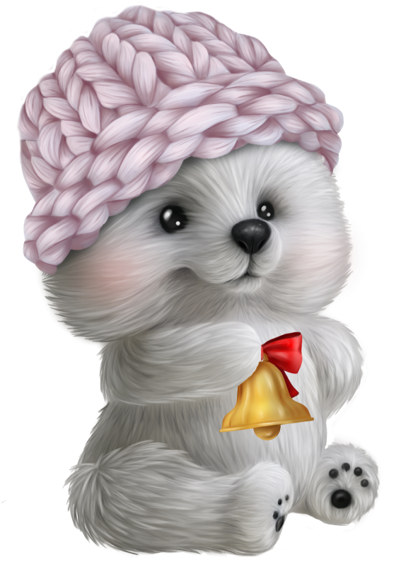 White Bear Cub By Veleri - Painting (640x1067), Png Download