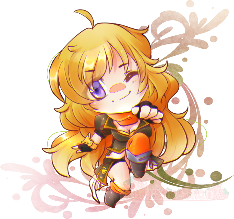 Yang By Xmireille-chanx - Rwby Chibi Transparent Background (755x707), Png Download