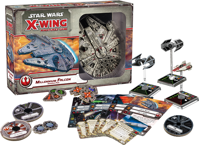 Swx01 Plasticlayout - Star Wars - X-wing Miniatures Game - Millennium Falcon (707x516), Png Download