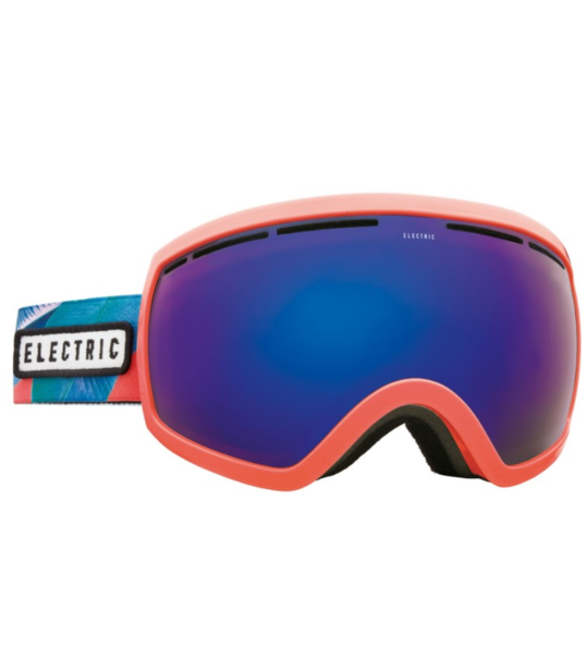 5 Pink Palms Bl - Electric Eg2.5 - Pink Palms/blue Chrome - Goggle (1000x593), Png Download
