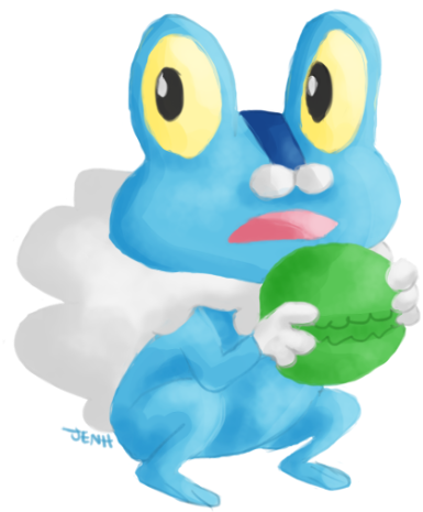 [ ] Art Of Shooting Staryu - Cartoon (500x553), Png Download