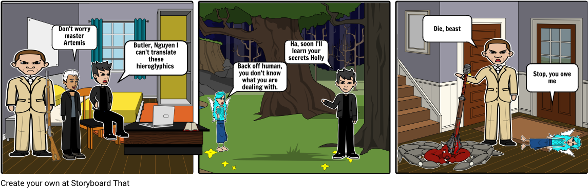 Christian Artemis Fowl - Cartoon (1164x385), Png Download
