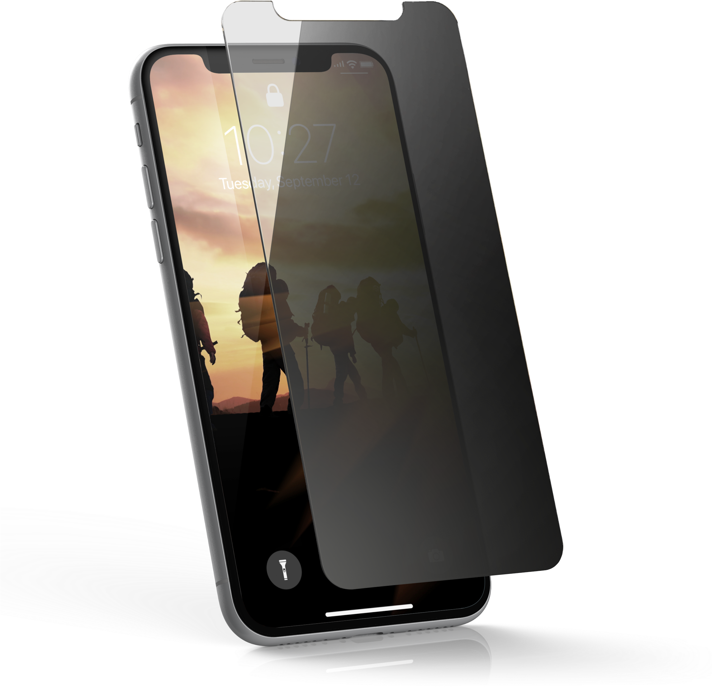 Urban Armor Gear Privacy Glass Screen Protector - Privacy Tempered Glass Iphone Xs (2550x2550), Png Download