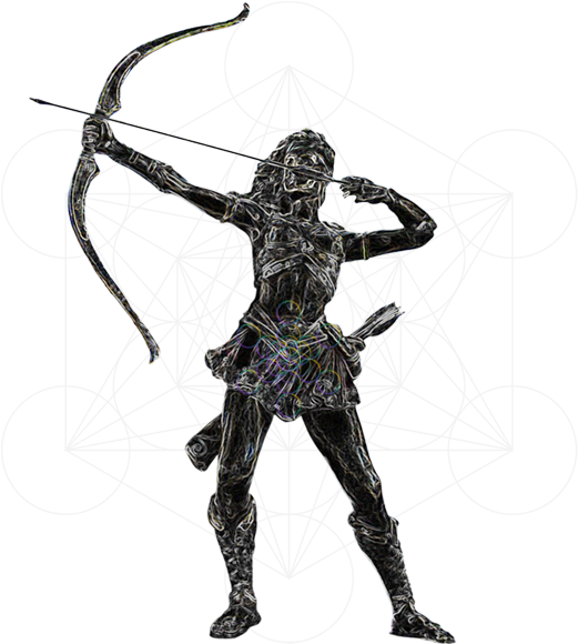 Artemis 1500×600 Lg Rt Of Ctr Geo 100% Shdw - Bronzed Artemis Goddess Of Hunting And Wilderness Statue, (1500x600), Png Download