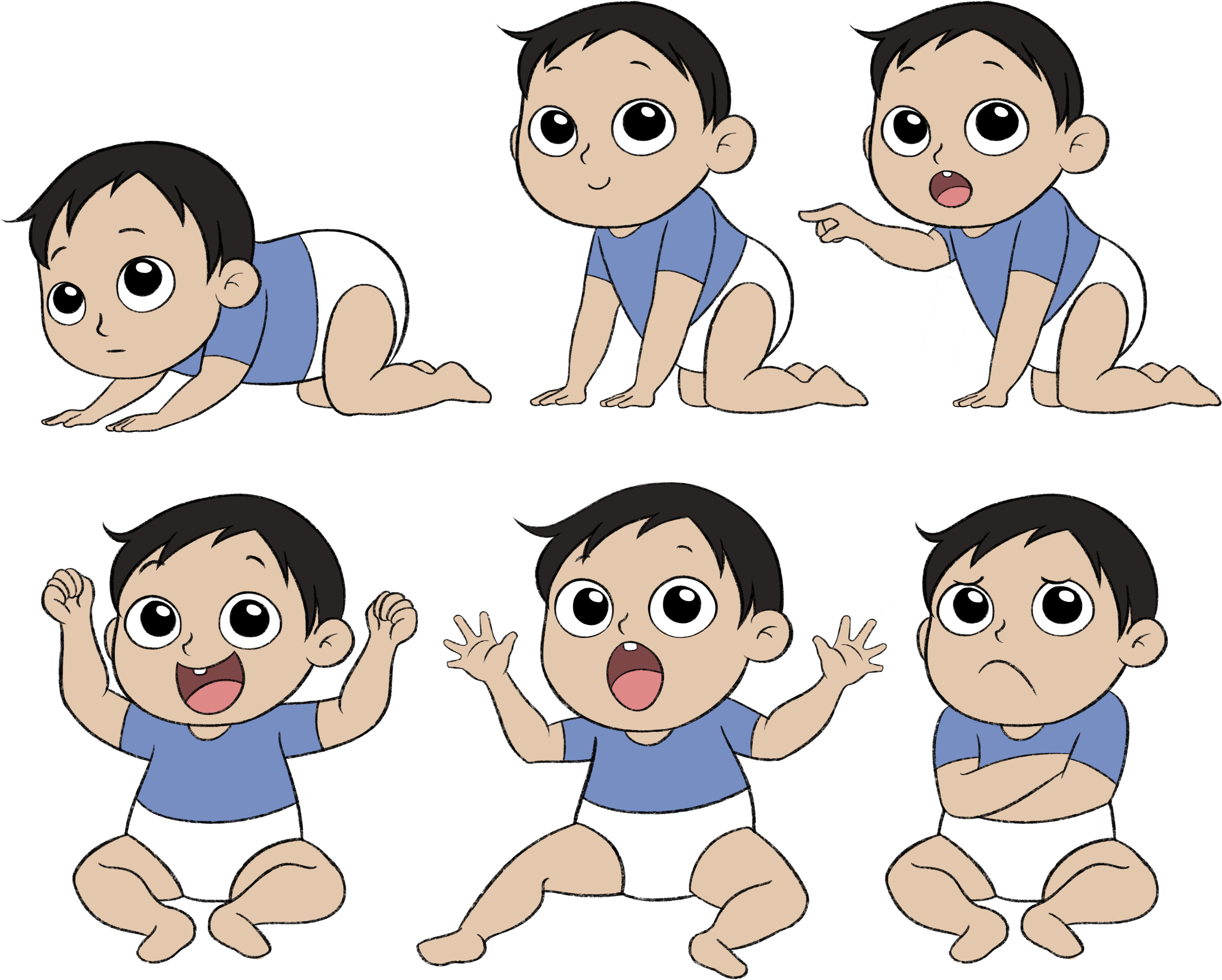 Eg2 Hl Babyposefinal - Cartoon (4961x3508), Png Download