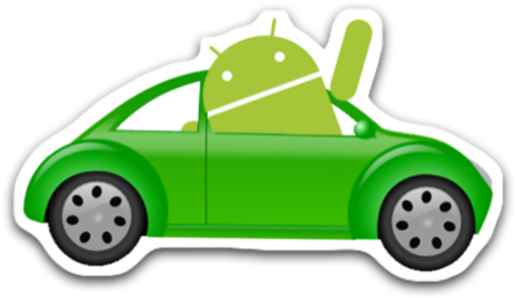 Android Auto Emoji - Transparent Car Clip Art (579x386), Png Download