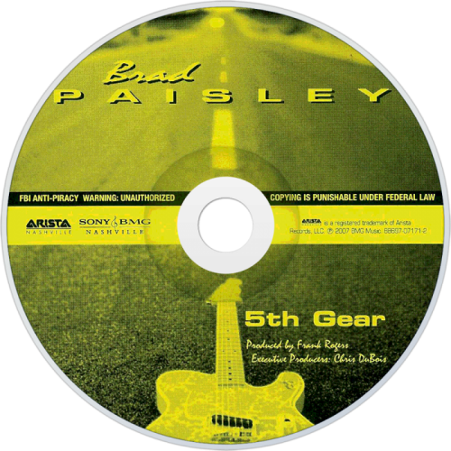Brad Paisley 5th Gear - Brad Paisley 5th Gear Cd (500x500), Png Download