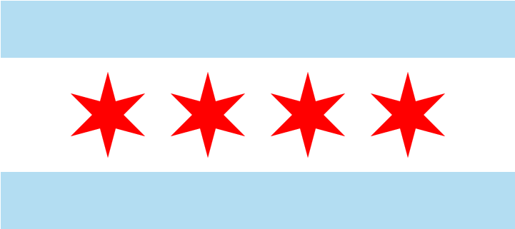 View A Postscript / Python Comparison Of The Code Here - Flag Of Chicago (720x480), Png Download