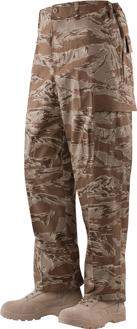 Bdu Pants Desert Tiger Stripe Truspec - Tiger Stripes Desert Pant (900x1174), Png Download
