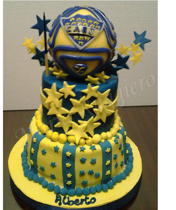 Pelota De Boca - Torta De Futbol De Boca Juniors (700x700), Png Download