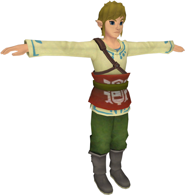 Download Zip Archive - Skyward Sword Link Skyloft (750x650), Png Download