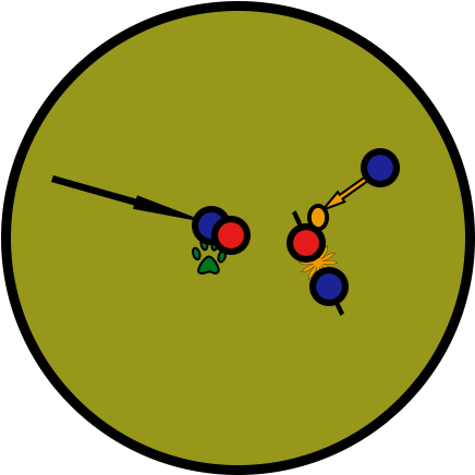 Xxx Goes To Grab Aaa, Planning To Throw Him Off-stage - Circle (500x500), Png Download