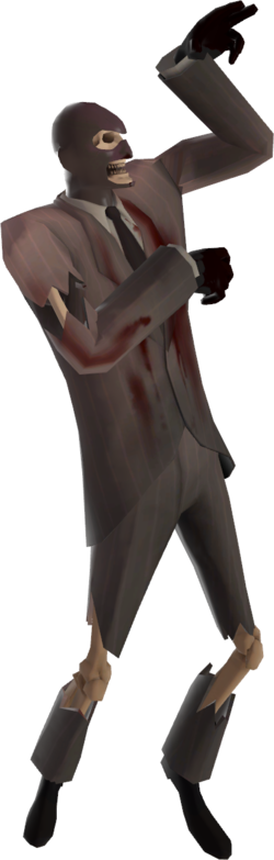 Voodoo-cursed Spy Soul - Team Fortress 2 Zombie Spy (250x783), Png Download