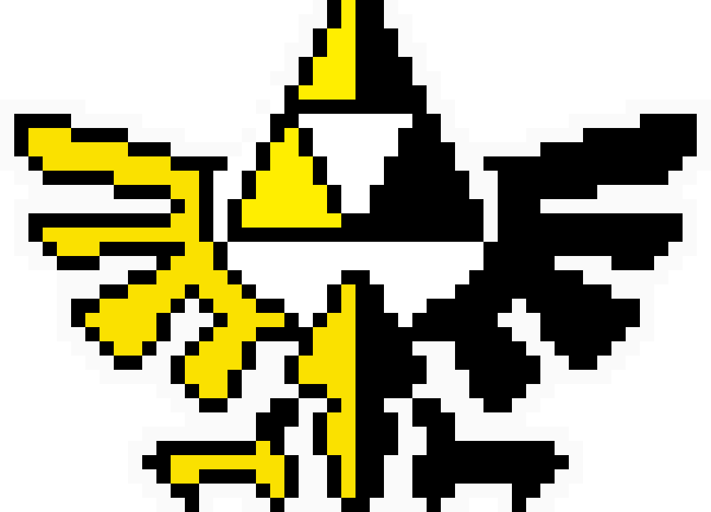 Skyward Sword Emblem Black And White - Minecraft Pixel Art Zelda (1000x720), Png Download