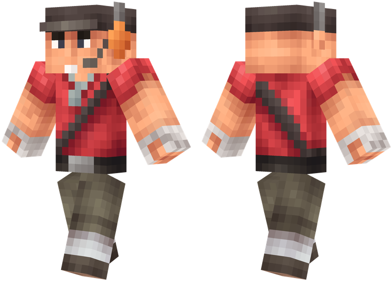 Tf2 Scout - Minecraft Team Fortress 2 Scout (804x576), Png Download