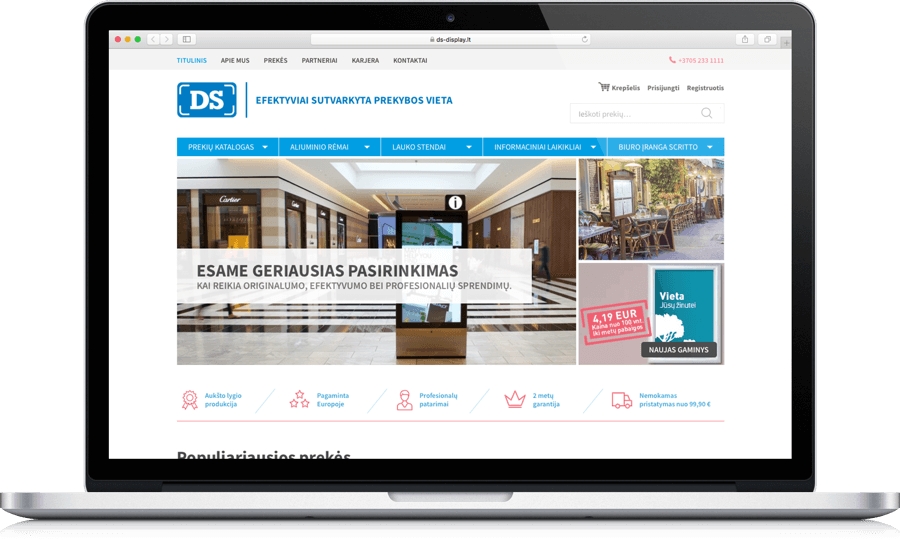 Ds-display - Securit Vitrine D'affichage Led Rustic, 4 X A4, Acajou (900x540), Png Download