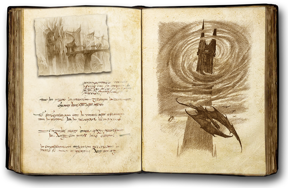 In - Sauron In The Books (1000x660), Png Download