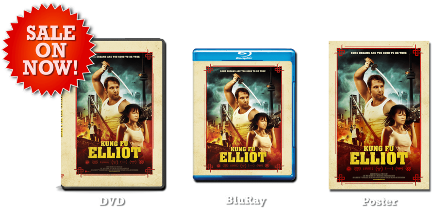 Kfe Dvd Icons With Badge Sm - Kung Fu Elliot (1000x480), Png Download
