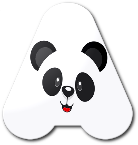 Panda Bear Face Alfabeto A - Png Blindada Por Deus Alfabeto Panda (506x515), Png Download