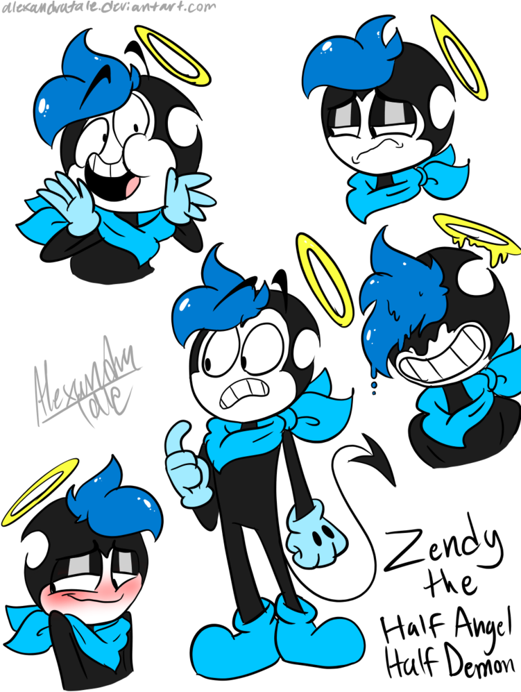 2 Replies 0 Retweets 1 Like - Zendy The Half Angel Demon (752x1063), Png Download