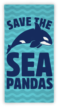 Save The Sea Pandas Towel - Save The Sea Pandas (484x484), Png Download
