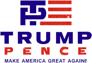 Trump Pence Custom Design With Glitter - Trump Pence Logo Gif (415x415), Png Download