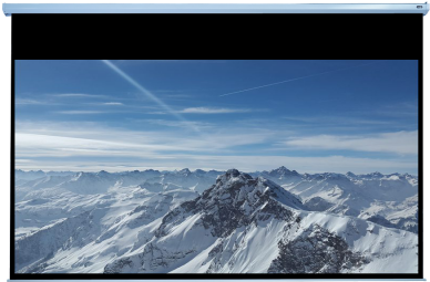 165″ Elunevision High Definition Cinema White Motorized - Landscapes Snow Mountain (400x400), Png Download