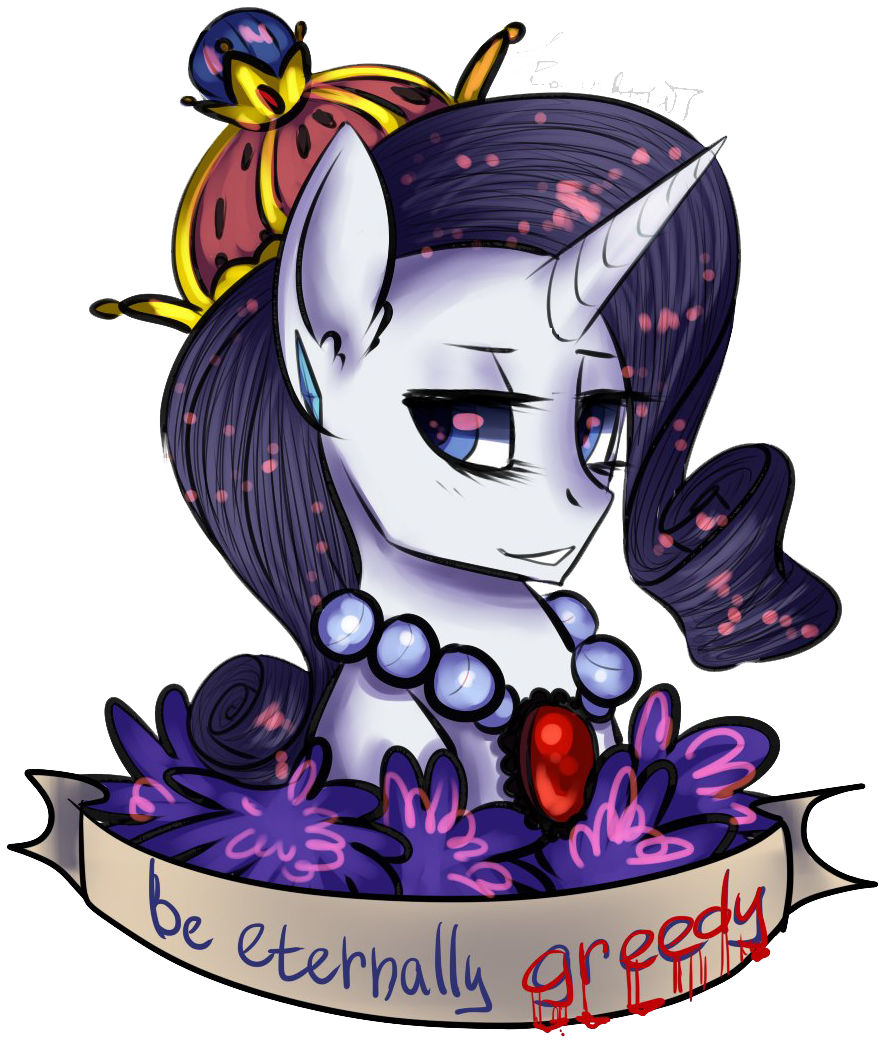 Yukomaussi, Greed, Old Banner, Rarity, Safe, Solo - Cartoon (904x1082), Png Download