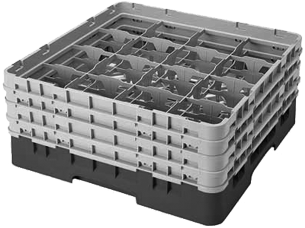 Camrack Glass Rack 16 Compartments 8-1/2" Max. Height (376x338), Png Download