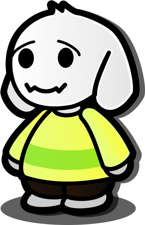 Paper Asriel - Cartoon (600x875), Png Download